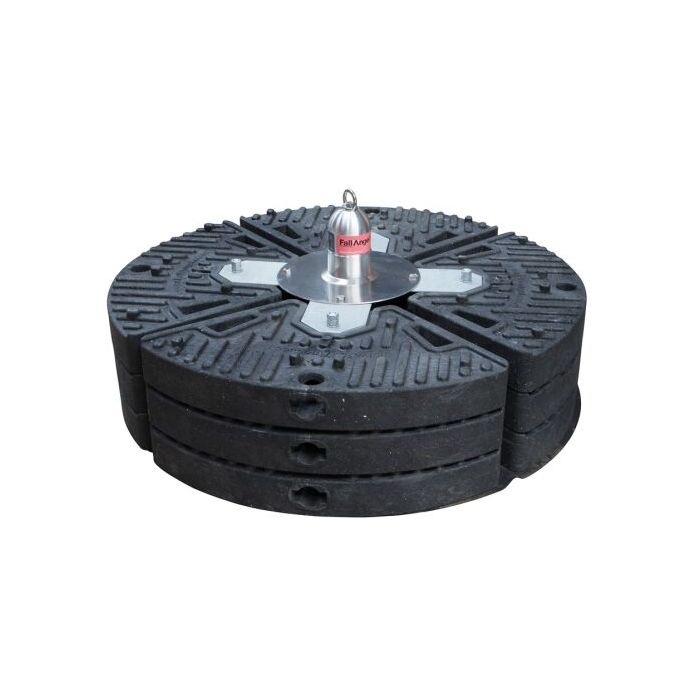 Deadweight ankerpunt 2-personen (EC-DWA-2P) – mobiel doodgewicht anker voor vlakke daken, geschikt voor 2 gebruikers, 250 kg ballast, conform EN-795 type E