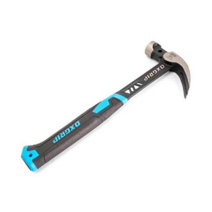 Stalen Ox‑Claw hamer (0,56 kg) met antislip handgreep en gat voor vallijn – duurzaam en comfortabel voor professioneel gebruik (EN‑355)
