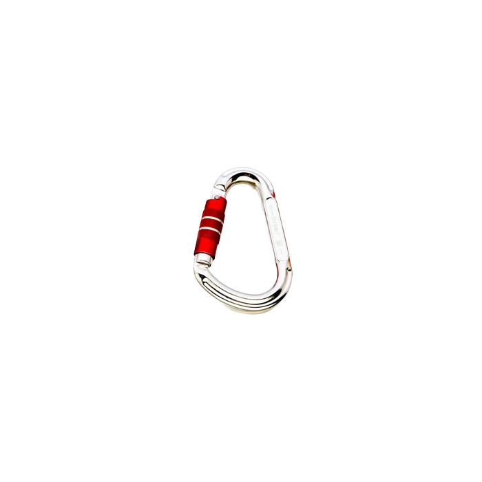 Aluminium karabiner met twist-lock, 20 mm opening, 24 kN, EN 362