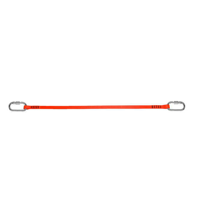 Positioneringslijn 1,5 m (EC‑PLZ‑E91) – 12 mm touw met twee karabiners, max. belastbaarheid 140 kg, voor veilig positioneren op hoogte, conform EN‑354