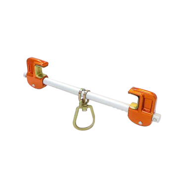 Railklem I‑ en H‑balken (EC‑MPC‑IBT), mobiliseerbaar ankerpunt voor balkbreedtes 11–36 cm, draagvermogen 140 kg, inclusief D‑ring voor vallijn, conform EN‑795 type B