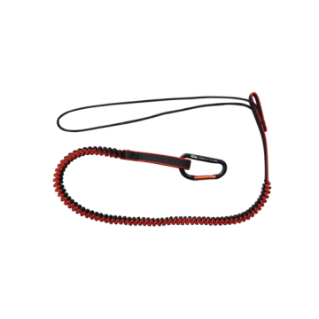 Gereedschapslijn 4 kg (EC‑TL‑CLI93) &ndash; stretch webbing vallijn met karabiner en lus, lengte 93&ndash;118 cm, CE‑gemarkeerd, max. belasting 4 kg