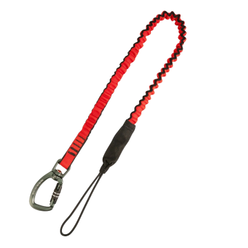 GRIPPS Bungee Tether Dual-Action – tool tether met elastisch webbing en dual-action karabiner, 7 kg