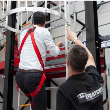 Basisset geforceerd valbeveiliging (EC‑SET‑B) – inclusief harnasgordel M60, vallijn, sling, gereedschapslijn, opbergkoffer en trauma suspension straps