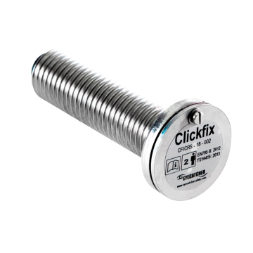 Eyecatcher ClickFix muuranker voor beton en baksteen – permanent verankeringspunt voor valbeveiliging; EN 795:2012 Type A gecertificeerd.