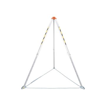 Thermisch verzinkte driepoot 147–229 cm (EC‑TRP‑TM7) – verstelbare mobiele valbeveiliging van 35 kg met 140–213 cm basisopening, geschikt voor 1-persoons hijs- en reddingswerk, EN‑795 type B