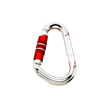 Aluminium karabiner met twist-lock, 20 mm opening, 24 kN, EN 362